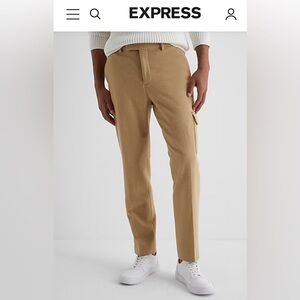 NWT Express Men Slim Tan Wool-Blend Cargo Dress Pant
Caramel